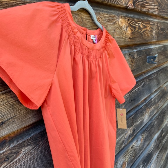 Cremieux Woven Sari Short Sleeve Orange Blouse - Picture 7 of 9